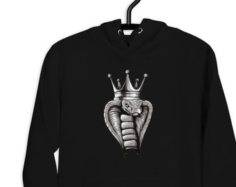 King Cobra Crown Hoodie: Edgy Snake Graphic Sweatshirt