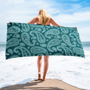 Large Soft Vibrant Sublimated Beach Towel