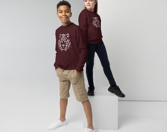 Jeugd Indiase Bengaalse tijger sweatshirt met ronde hals, uniseks klassieke zachte streetwear