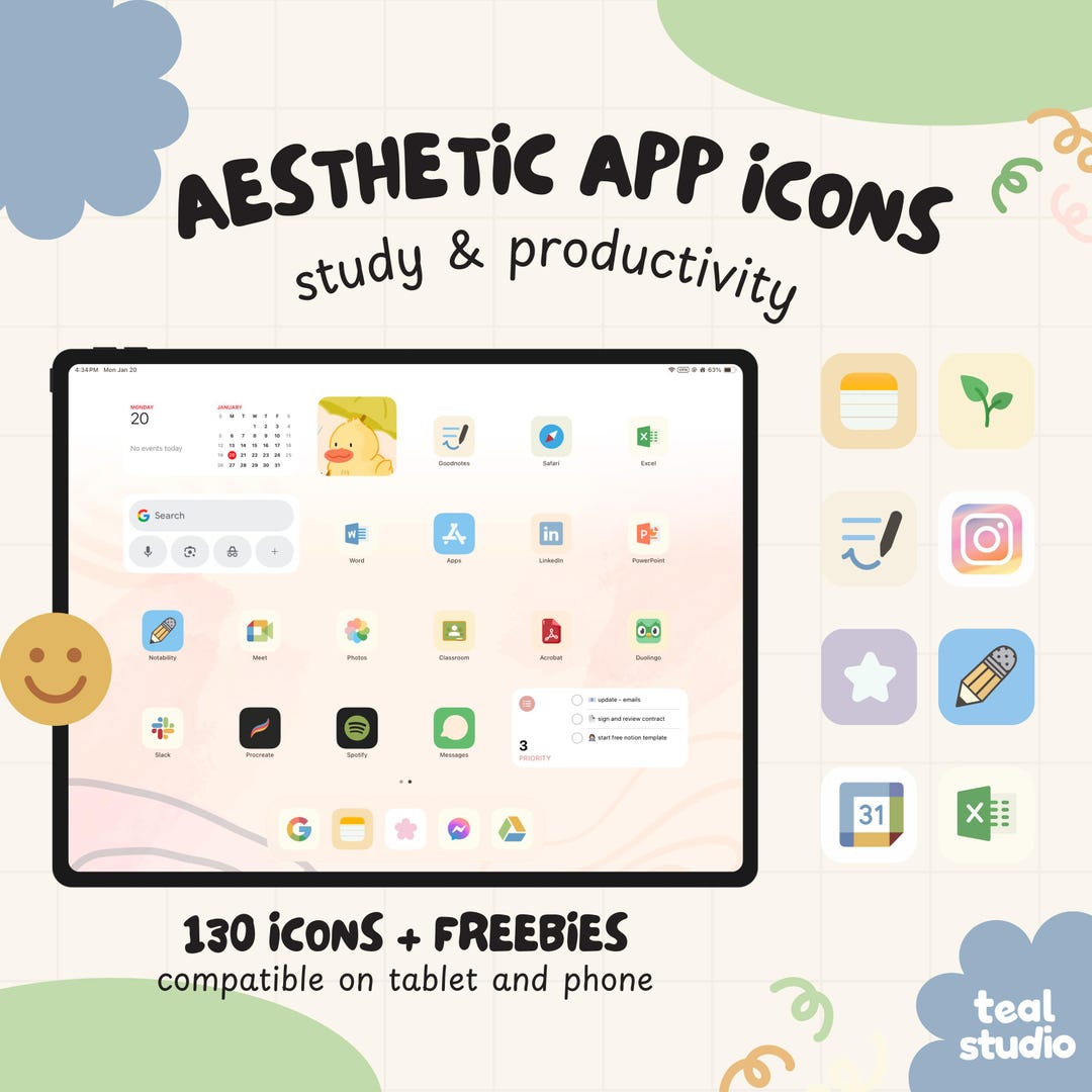 Aesthetic App Icons | iPad & iPhone Customization (digital Download) - Etsy