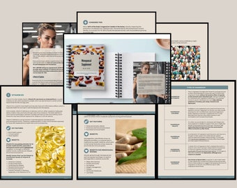 Przewodnik po suplementach na okres menopauzy, 13 stron dla klientów i trenerów.