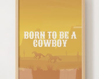 Cowboy Nursery Print: Western Name Sign, Rustic Decor (Digital Download)