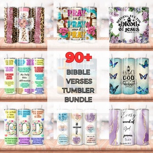 90+ Bible Tumbler Wrap Bundle, Christian Bible Verses Sublimation Designs, Faith Tumbler, Christian Tumbler PNG, Christian Quotes Tumbler