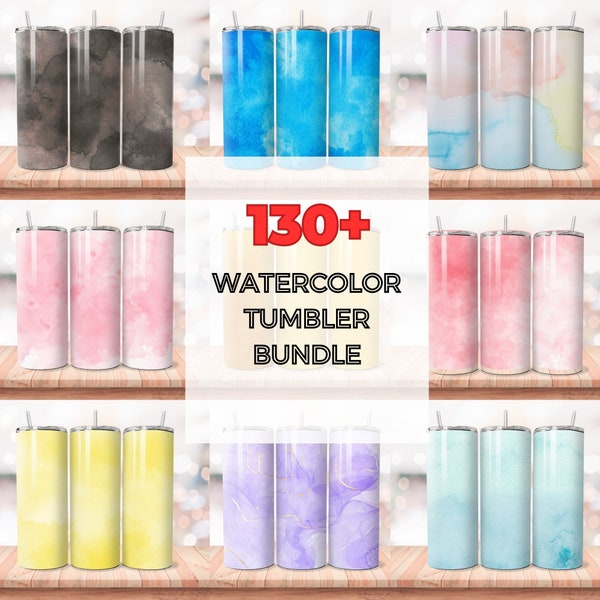 130+ Watercolor Tumbler Wrap Bundle, PNG, Sublimation Designs Mega Bundle, Solid Color Tumbler Backgrounds ,HUGE Bundle Digital Download