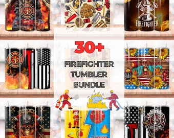 30+ Feuerwehrmann Becher Bundle Frauen Feuerwehrmann Leben Dünne Rote Linie Flagge Flammen, 20 Unzen Skinny Tumbler Wrap Design, PNG, Gerader Becher