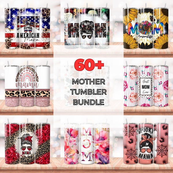 Más de 60 Mother Tumbler Pink Teal Wrap, descargas de diseño de sublimación de vaso delgado de 20 oz, vaso floral boho, vida de mamá png, agregue su propio texto