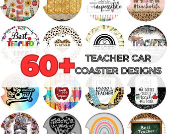 60+ Teacher Car Coaster Bundle, Western Teacher car coaster png, PNG, Teacher's Day PNG Bundle, Teacher life png, Digital Download