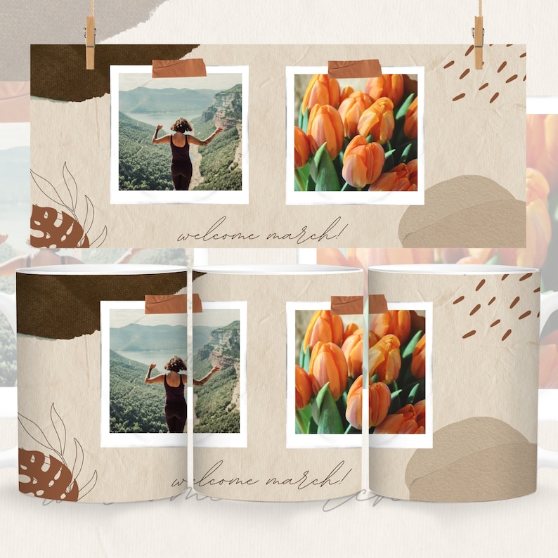 80 Fügen Sie Ihr eigenes Foto hinzu Mug Wrap Bundle, eigenes Foto selbst bearbeitbarer Becher, Canva bearbeitbarer Becher Eigene Fotosublimation, Becherverpackung PNG, Kaffeetasse Bild 10