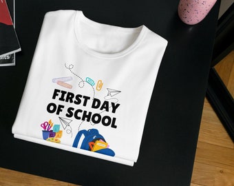 Les enfants retournent à l’école svg, joyeux premier jour d’école SVG, 1er jour d’école Svg, fournitures svg, retour à l’école chemise Svg, téléchargement numérique