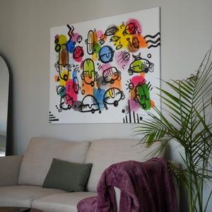 Colorful Abstract Canvas- Original Artwork