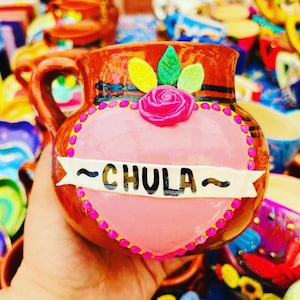Taza de Barro La Catrina, Día de Muertos, Jarritos de Barro, Catrina, Tazas hechas a mano, Diseños artesanales