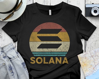 Solana Blockchain | Solana Crypto Shirts | Solana Funny Gift | Crypto Mens Womens | Vintage Solana SOL Crypto Blockchain To The Moon
