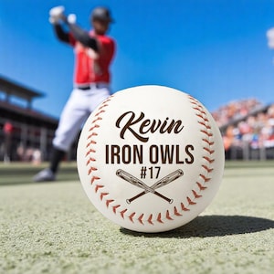 Personalized Engraved Baseball Gift, Custom Baseball with Player Name and Team Name, Personalized Gift For Baseball Fans
