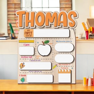 Customized First and Last Day School Sign, Kindergarten 1st Day of School Sign, First Day School Wooden School Board, Back to School Sign