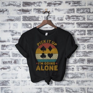 Camisa Euchre, presente Euchre, jogo de cartas Presente Euchre para homens e mulheres, torneio Euchre, pegue, vou sozinho, jogo de cartas Euchre engraçado