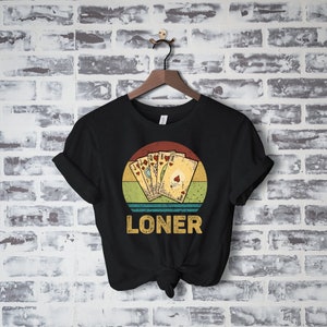 Camisa Euchre, presente Euchre, jogo de cartas Presente Euchre para homens e mulheres, torneio Euchre, jogo de cartas engraçado vintage solitário Euchre