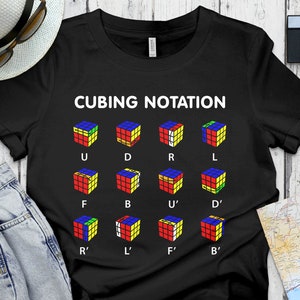 Rubiks Cube Costume Gifts, Rubik&#39;s Solve Lover Birthday Present Shirts, Cubing Notation, Funny Speed Cubing Math T-Shirt Math Teacher Gift