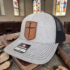 3 Nails Cross Trucker Hat, Christian Gift, Religious Hat for Him Her, Faith Gift for Men Dad Him, Richardson 112 Trucker Hat