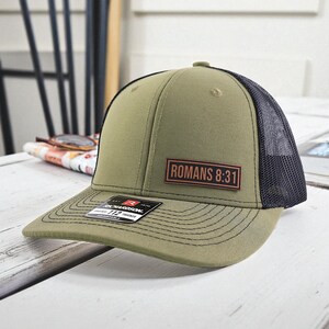 Christian Baseball Cap, Inspirational Hat, Religious Snapback, Romans 8:31 Cap, Faith-Based Headwear, Positive Message Cap