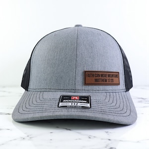 Faith Can Move Mountains Hat, Trucker Hat, Christian Baseball Cap, Inspirational Cap, Religious Gift, Adjustable Back Hat For Men Women