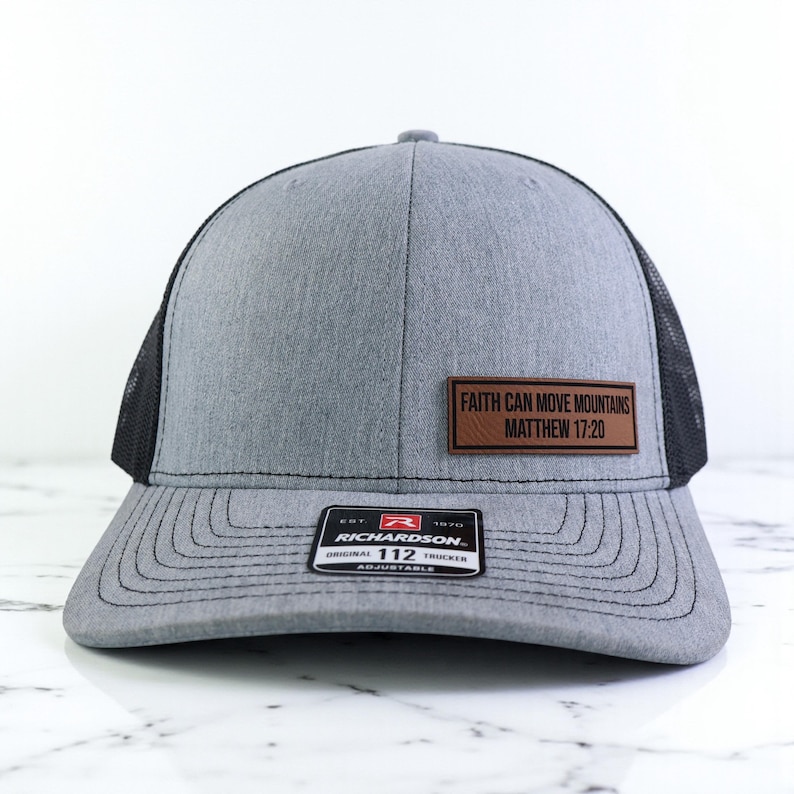 Faith Can Move Mountains Hat, Trucker Hat, Christian Baseball Cap, Inspirational Cap, Religious Gift, Adjustable Back Hat For Men Women