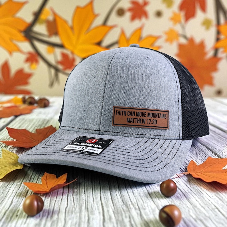 Faith Can Move Mountains Hat, Matthew 17:20 Cap, Inspirational Quote Hat, Christian Baseball Cap, Religious Gift Idea
