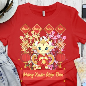 Vietnamese Lunar New Year Decorations 2024, Year of The Dragon 2024, Vietnamese New Year Gifts, Tet 2024, Xuan Giap Thin, New Year Designs
