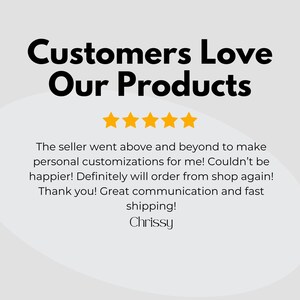 Customers Love Our Products Sign, Five Star Review, Product Testimonial Decor, Great Communication and Fast Shipping, Shop Rating