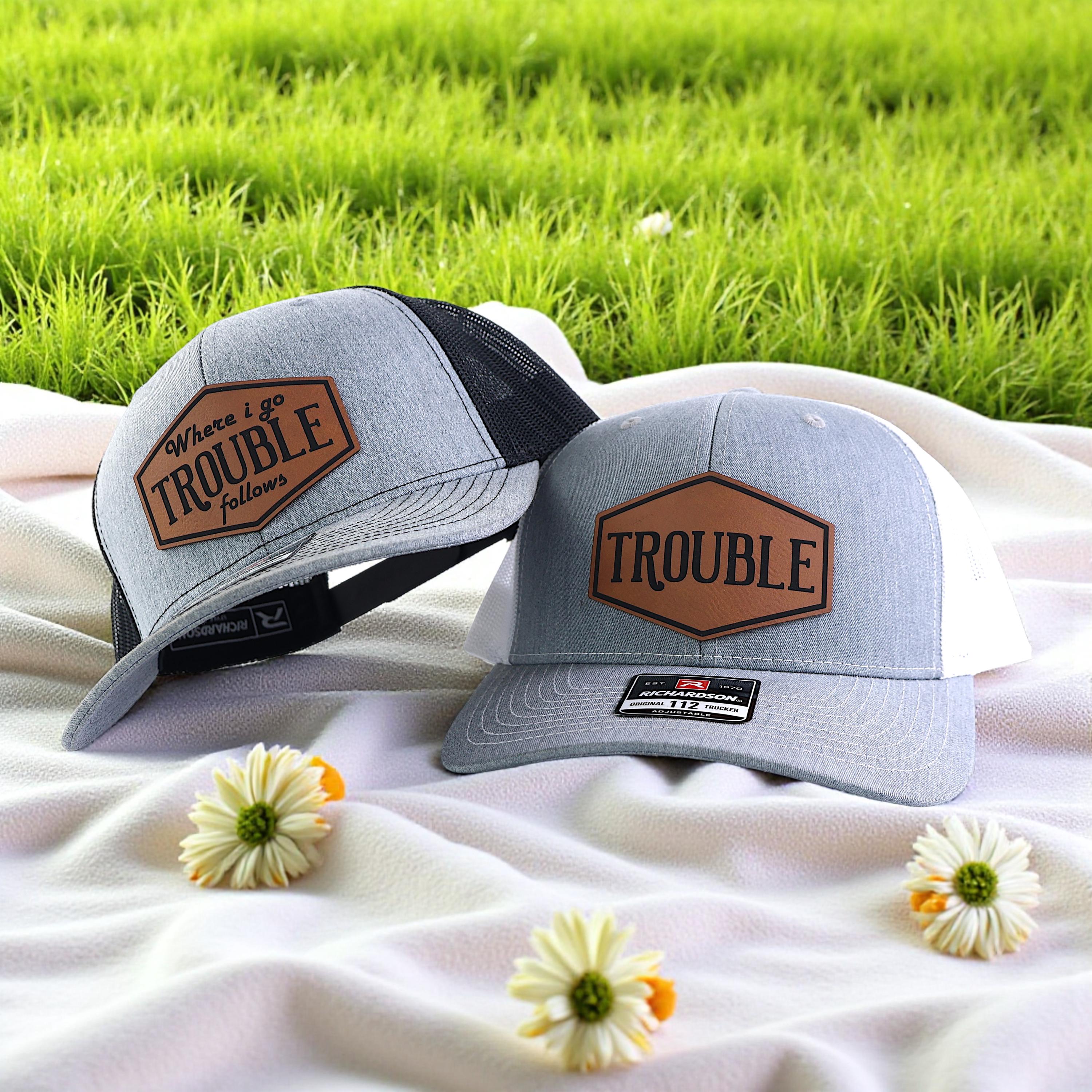 Couples Hat Set, Where I Go Trouble Follows Matching Hat, Richardson ...