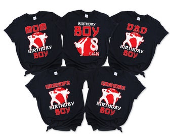 Personalized Karate Taekwondo Family Birthday Matching, Martial Arts Gifts, Karate shirts, Karate Taekwondo Lovers Gifts, Boys Mens Karate