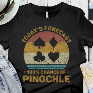 Camicia vintage Pinochle, Camicia da notte di gioco, Regalo per gli amanti di Pinochle, Regalo di gioco di carte Ideale, Regalo per giocatori di Pinochle, 100% possibilità di Pinochle
