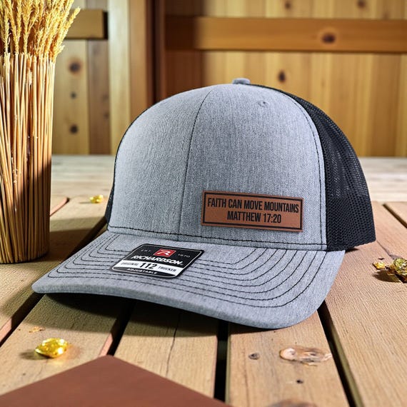 Custom Bible Verse Hat, Personalized Christian Trucker Hat, Richardson 112 Cap, Scripture Patch Hat, Religious Gift for Him, Faith Hat