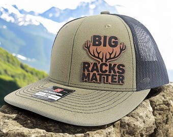 Big Racks Matter Patch Hat for Hunters, Outdoor Trucker Cap for Husband, Richardson 112 Cap, Deer Hunting Cap for Men, Fathers Day Gift