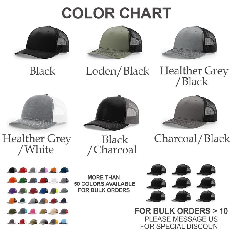 Trucker Hat, Snapback Cap, Adjustable Baseball Hat, Mesh Back Hat, Unisex Headwear, Multiple Colors Available, Bulk Orders Discount