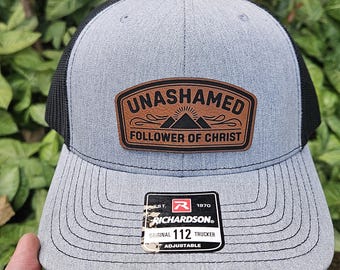 Unashamed Christian Trucker Hat, Richardson 112 Snapback, Religious Gift For Him Or Her, Gift For Jesus Lover, Mens Christian Hat, Jesus Hat