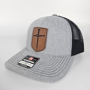 3 Nails Cross Trucker Hat, Christian Gift, Religious Hat for Him Her, Faith Gift for Men Dad Him, Richardson 112 Trucker Hat