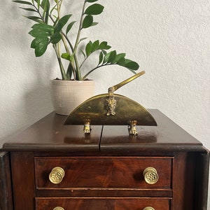 Vintage Medium Brass Lions Head & Claw Feet Basket - Decorative Faux Log Holder - Original to India