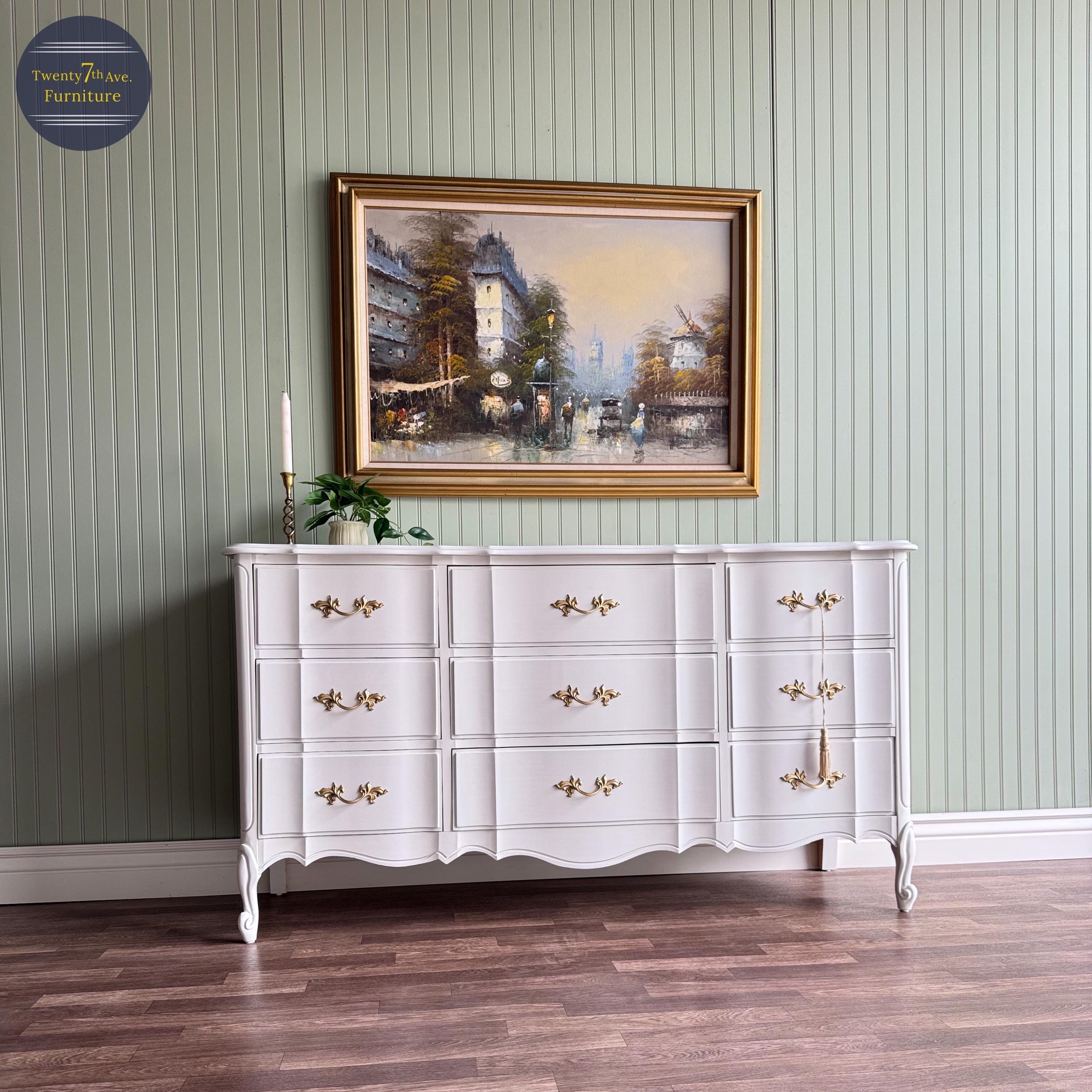 white and gold dresser 9 drawer 63