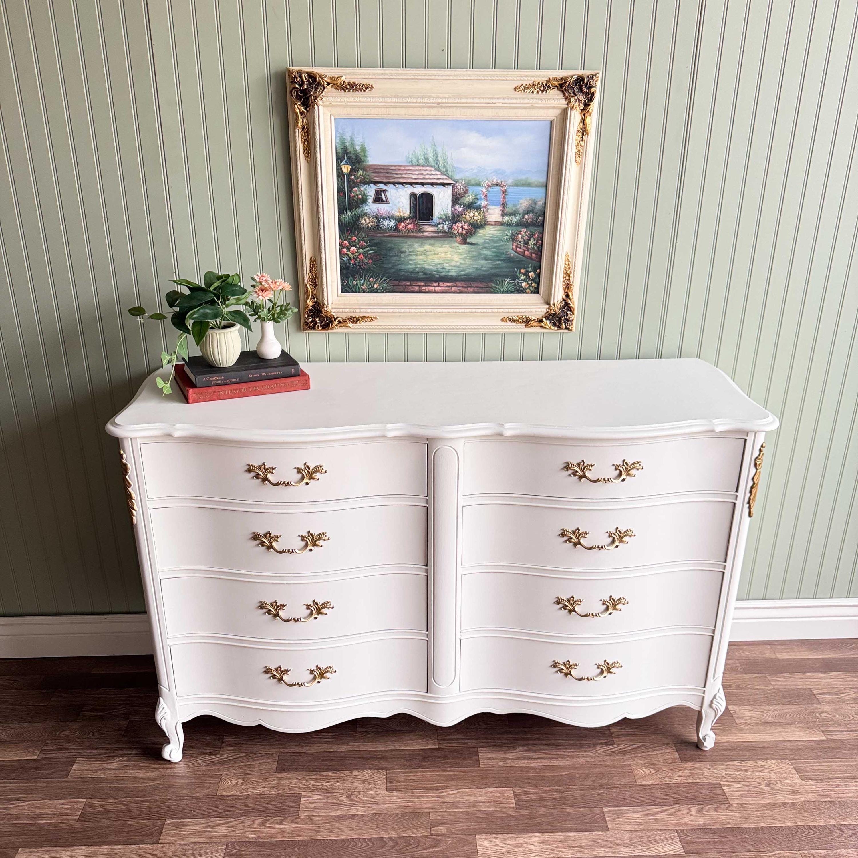 White Vintage French Provincial Dresser | Gold Hardware & Detail | 8 Drawer | Restored Furniture - Etsy White Vintage French Provincial Dresser | Gold Hardware & Detail | 8 Drawer | Restored Furniture - Etsy