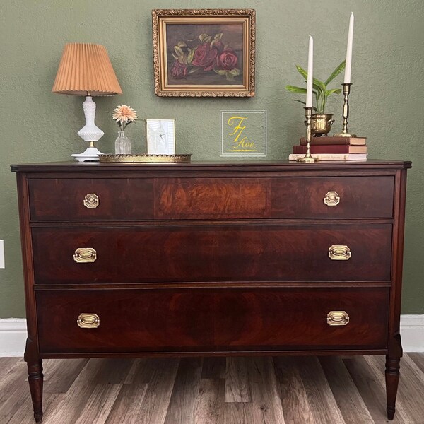 Antique Mahogany Sideboard Buffet Etsy