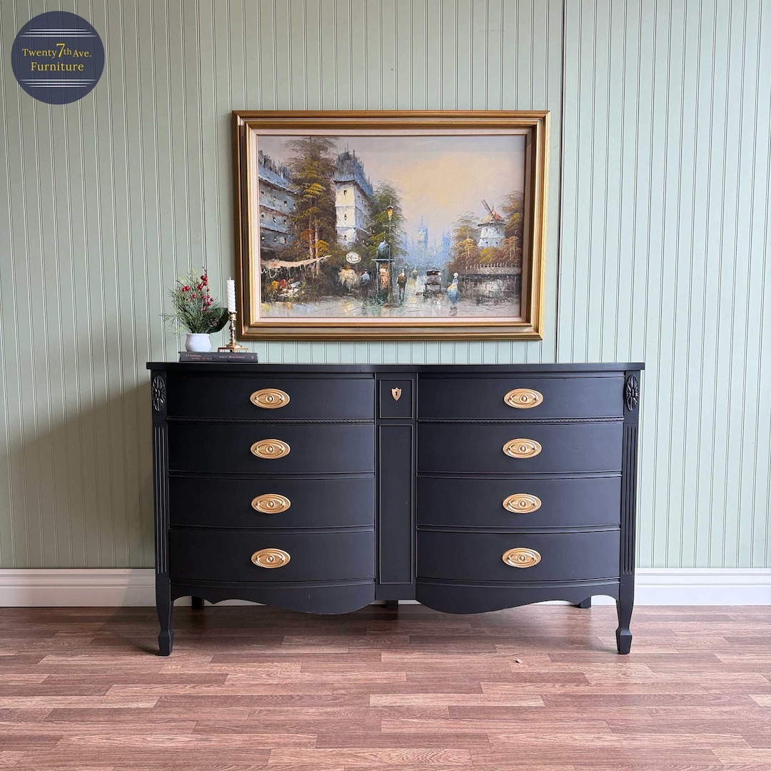 wood dresser with black hardware Vintage French Country | Gold | 8 Drawer | Decorative Faux Keylock | Restored Furniture Color:Dusty_Rose coal black and raw x-class:Accessories Night Gowns Ankle Length