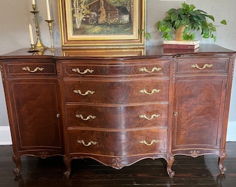 Ornate Antique  Mahogany French Provincial Buffet/Sideboard