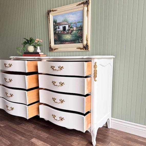 white dresser with gold knobs Ikea w/ Hand Painted making it an ideal addition to your bedroom Benjara 15.75 in. White and