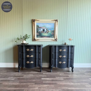 Black and Gold Bedside Drawers - Etsy