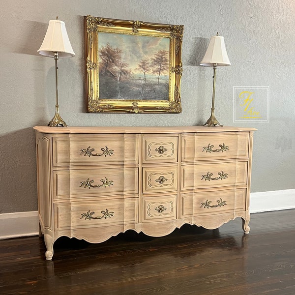 Glorious Vintage White Wash French Provinical Dresser -  Thomasville