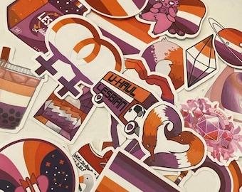 Lesbian Sapphic Pride Sticker Bundle