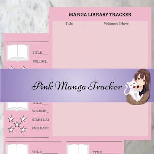 Cute, Pink, Printable & Digital Manga Tracker