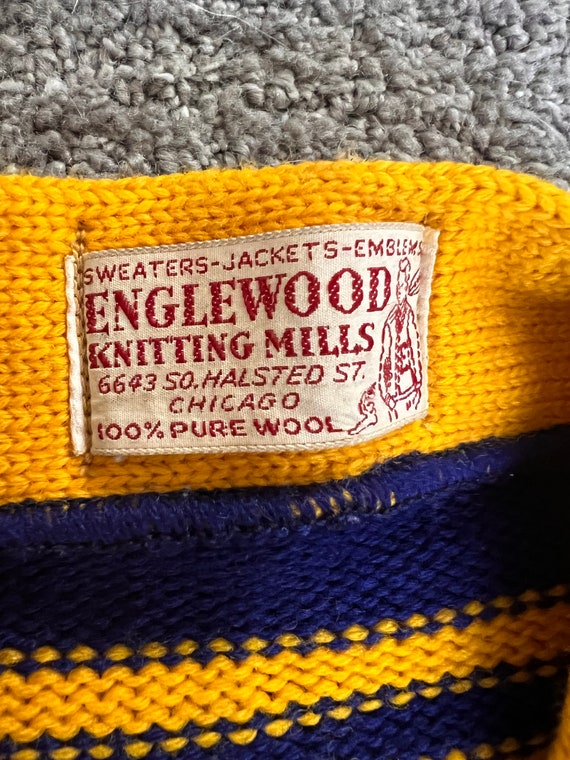 Englewood knitting mills Chicago vintage varsity … - image 2