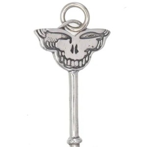 Grateful Dead Steal Your Face Sterling Silver Key Chain or Necklace