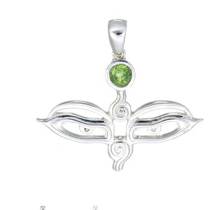 Grateful Dead Eyes of the World Peridot Sterling Silver Necklace Seva